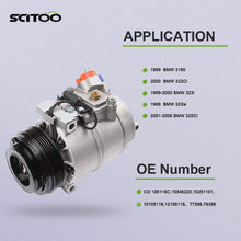 SCITOO A/C Compressor Compatible with 2001-2005 BMW 325xi 2.5L 2004-2011 BMW X3 2.5L