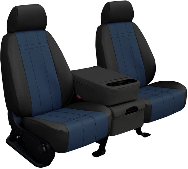 Rear SEAT: ShearComfort Custom Imitation Leather Seat Covers for Toyota Corolla (2020-2020) in Beige for 40/60 Split Back Solid Bottom w/Pullout Arm and 3 Adjustable Headrests (LE Model)