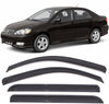 Window Visors Compatible With 2003-2008 Toyota Corolla | Dark Smoke Car Rain Sun Window Shade Guard Wind Deflector Smoke by IKON MOTORSPORTS| 2004 2005 2006 2007