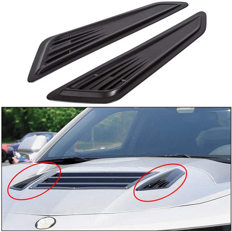 HECASA Black Decorative Bonnet Vent Air Intake Hood Scoop Covers for 2016-2020 Chevy Camaro 1LT LS RS