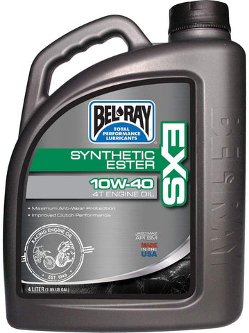 Bel-Ray 99161-4LW Exs Synth Ester 4T Engine Oil 10W-40 (4L) (1)