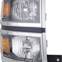 Headlight Compatible with CHEVROLET SILVERADO 1500 2014-2015 RH Assembly Halogen WT/LT Models - CAPA