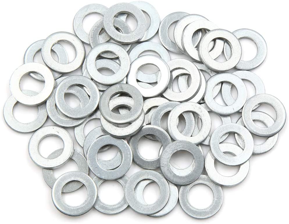 X AUTOHAUX 50pcs Engine Oil Crush Washers Drain Plug Gaskets 10mm ID. 18mm OD. for Car