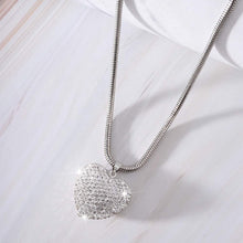 Alonar White Heart Bling Car Rear View Mirror Charms Decor,Hanging Interior Ornament Pendant Sun Catch Car Pendant (White Heart)