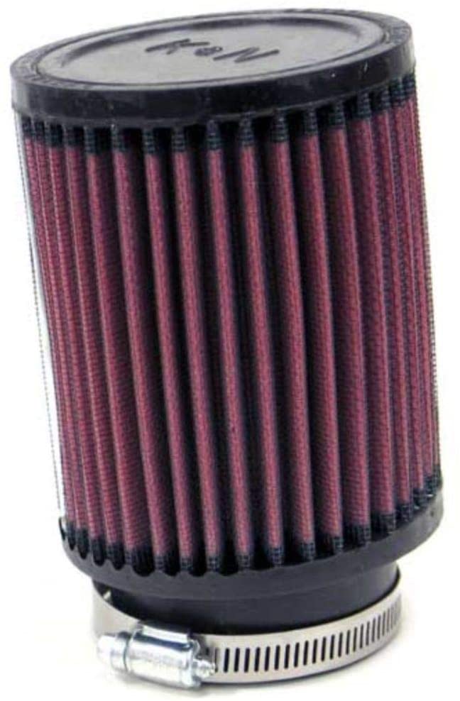 K&N Universal Clamp-On Air Filter: High Performance, Premium, Washable, Replacement Engine Filter: Flange Diameter: 2.625 In, Filter Height: 5 In, Flange Length: 1 In, Shape: Round, RB-0810