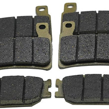 Yuanyuan 4X Brake Pads Fit for FIREBLADE CBR900 RR VTR 1000 SP-1 (SP45) CB1300 Gold/Gray