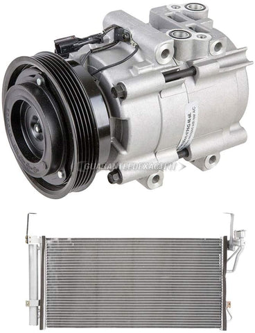 For Hyundai Santa Fe 2001 2002 2003 AC Compressor w/A/C Condenser & Drier - BuyAutoParts 61-88898R3 New