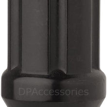 DPAccessories LCE3L5HESBK04020 20 Black 12x1.25 Closed End ET Spline Tuner Lug Nuts for Aftermarket Wheels Wheel Lug Nut