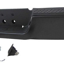 2009-2013 Dodge Pickup Ram 1500/2010-2013 Dodge Pickup Ram 2500 3500 Rear Bumper Powder Coating Black Assy (W/o Sensor Hole, W/o Dual Exhaust Cut-Outs) CH1103120