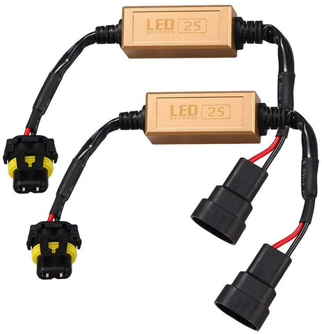 JahyShow 2X 9005/9006 LED Headlight Decoder Canbus Anti Flicker Resistor Canceller