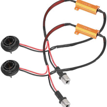 Single Resistance Aluminum Wire 1 Pair 1156P 50W8RJ Single Resistance Wire LED Load Resistors Connector for Turn Signal Bulb for Headlight/Fog Light/Daytime Running Light (DRL) with 115P Socket