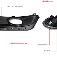 DNA Motoring FL-ZTL-276-CH Clear Driving Fog Light Lamps w/Bezels+Switch
