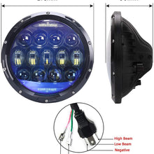 130W Exclusive Blue Projector Lens Brightest 7 inch LED Headlights Amber Turn Signal/DRL Bulbs Kit for Jeep Wrangler JK LJ JKU TJ CJ Sahara Rubicon Freedom Dragon Edition Unlimited Headlamps