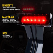 Xprite Smoke Lens Red LED Tail Light w/Turn Signal & Back Up & Smoke 3rd LED Brake Light Assembly For Jeep Wrangler JK JKU 2007-2018