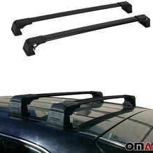 Silver Aluminum Roof Top Bar Cross Bars Cargo Rack - Luggage, Ski, Kayak Carrier | 165 LBS / 75 KG Load Capacity - Set 2 Pcs | Fits Volkswagen Amarok 2011-2021