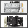 GMC Yukon 94-99 ( Not Compatible With Seal Beam Headlight ) Headlights W/ Corner & Parking Lights 8pcs sets -Chrome