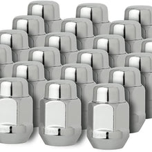 DPAccessories LCB3C6HE2BK04020 20 Black 12x1.5 Closed End Bulge Acorn Lug Nuts - Cone Seat - 13/16" Hex Wheel Lug Nut
