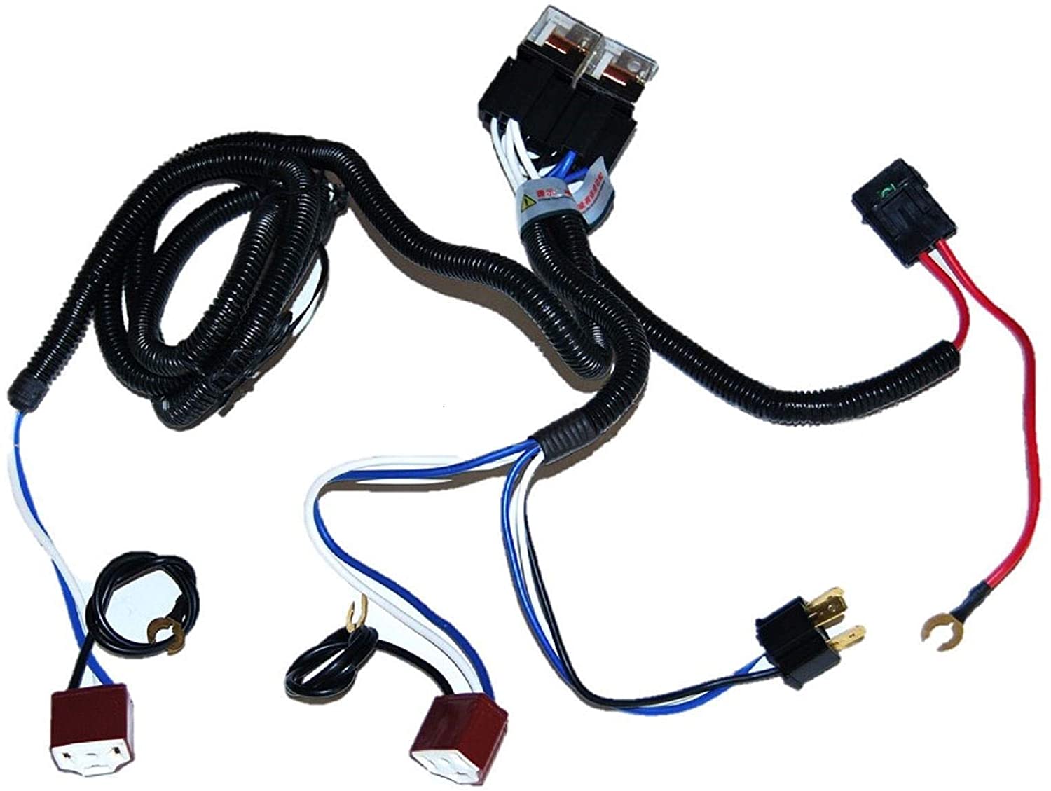 Octane Lighting H4 100w Ceramic Fused PnP Heavy Duty Automotive Wiring Harness Headlight Foglight Booster Relay 12v