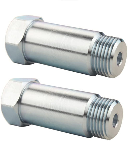 JGR 2PCS Defouler Straight M18 x 1.5 For O2 Oxygen Sensor Lambda Sensor Fitting Bung
