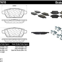 FRONT + REAR Metallic Brake Pad 2 Full Sets Fits Ford Fusion, Mazda 6, Lincoln MKZ
