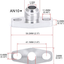 PTNHZ RACING Aluminum Female Oil Drain Turbo Flange T3 T4 T04 GT40 GT55 ODF-02 1/2 NPT