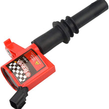 Bravex 8 Pack Straight Boot Ignition Coils 15% More Energy F-150 for Ford Lincoln Mercury V8 V10 4.6l 5.4l 6.8l Compatible with DG511 C1541 FD508-Upgrade (Red)