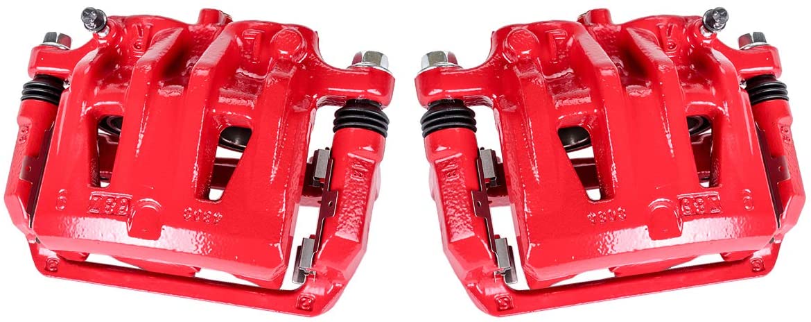 Callahan CCK05016 [2] FRONT Premium Semi-Loaded Red Brake Caliper Pair + Hardware Kit [ fit 2004-2009 Nissan Quest ]