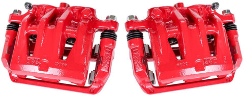 Callahan CCK05016 [2] FRONT Premium Semi-Loaded Red Brake Caliper Pair + Hardware Kit [ fit 2004-2009 Nissan Quest ]