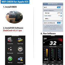 wsiiroon Car Wifi OBD 2, OBD2 Scan Tool, Car OBDII Scan Tool Auto Diagnostic Scanner Code Reader/Scan Tool Check Engine Light for IOS & Android (Black)