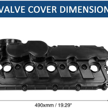 X AUTOHAUX 07K103469L Car Engine Valve Cover Replacement for Volkswagen Jetta 2005-2014 2.5L