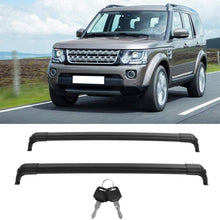 Roof Rack Crossbars, 2Pcs Black 165lb Rack Rail Top Luggage Carrier Kit With Keys for Land Rover Discovery 4 LR4 2010-2016