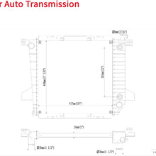 OLINDA Auto Al/Plastic Radiator Compatible with 96-97 Ford F-100 Ranger 2.3L 95-97 Ford Ranger 2.3L