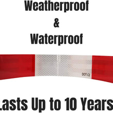 Houseables Reflective Tape Roll, DOT-C2, 150' X 2", Red/White, Trailer Reflector, Caution Safety Warning, Visibility Film, 4 by 4 Truck Car Adhesive Sticker