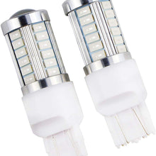 Dantoo 2pcs Extremely Bright T20 Bulb LED 7440 7441 7444 7443 Brake Light Bulbs 33 SMD Brilliant Red Tail Lights Stop Lamp Replacement with Projector Lens
