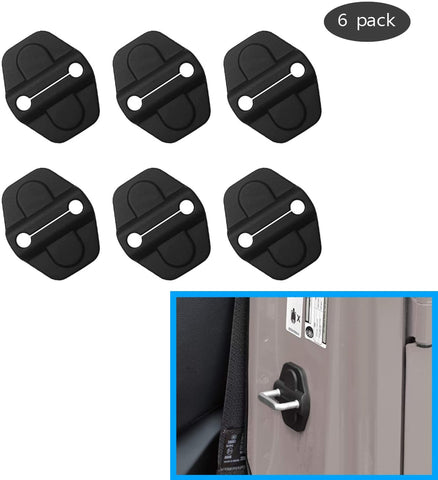 Monrand 6 Pcs Car Door Lock Cover for 2007-2019 Jeep Wrangler JL JLU Jeep Gladiator JT, ABS Car Door Lock Covers Protection Trim Decor