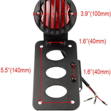 PBYMT Side Mount LED Brake Tail Light 3/4" Axle Hole License Plate Bracket Compatible for Harley Bobber Chopper Sporster Honda Yamaha Suzuki Kawasa