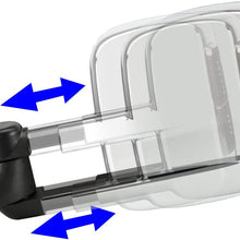 DNA Motoring TWM-001-T999-CH-SM+DM-SY-022 Pair of Towing Side Mirrors + Blind Spot Mirrors