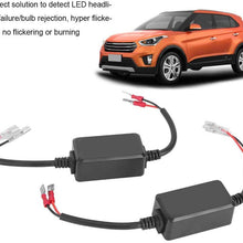 Acouto 12V-14V LED Light Decoder, H1/H3 Auto Car LED Light Decoder Headlight Error Free Canceller Anti-Flicker Resistors