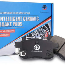 Fancomforstic Ceramic Rear Brake Pad, Disc Brake Pad Set QuickStop QuietCast for All-new Acura TSX, Honda Accord, Includes Installation Hardware