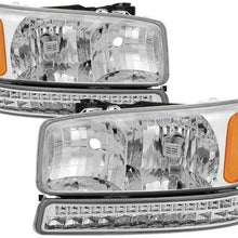 ( xTune ) GMC Sierra 99-06 /Yukon 00-06 ( Don‘t fit Denali and C3 Model ) Headlights & LED Bumper Lights - Chrome