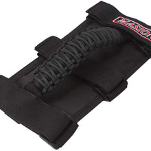 Paracord Roll Bar Grab Grip Handles 3Straps Handles Fit for 2 to 3-inch Roll Bars for Most Jeep Wrangler Models TJ CJ YJ JK JKU JL JLU(Sport, Willys,Sahara,Rubicon) 1986-2019+(2 Pcs,Black)
