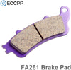 ECCPP FA261 Brake Pads Front and Rear Carbon Fiber Replacement Brake Pads Kits Fit for 1996 1997 1998 1999 2000 2001 2002 2003 2004 2005 2006 2007 2008 2009 2010 Honda