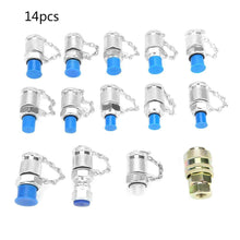 14pcs Hydraulic Pressure Test Point Testing Coupling Adapter Set for Hydraulic System Pressure Detection