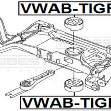 1K0199868Q / 1K0199868Q - Body Bushing For VW Volkswagon