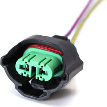 iJDMTOY (2) OEM H11 H8 Female Adapters Wiring Harness Sockets w/ 4-Inch Wire Pigtails For Headlights or Fog Lights Use