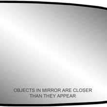 Fit System 80087 Passenger Side Non-heated Replacement Mirror Glass with Backing Plate