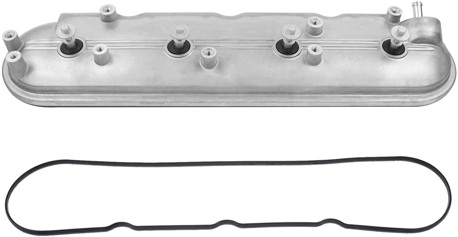 Bicos 264-965 12570427 Left Side Driver Side Engine Valve Cover with Gaskets & Bolts Compatible with Cadillac Escalade Chevy Silverado Suburban Express Tahoe Trailblazer GMC Sierra Yukon Pontiac G8