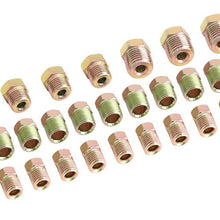 ECCPP Standard SAE Inverted Flare Brake Line Fittings Nuts Assortment 3/16" 1/4" Kit Set