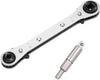 Ratchet Wrench WADEO Ratcheting Service Wrench 3/8” to 1/4” with Hex Bit Adapter for Air Conditioning, Refrigeration Equipment, Equipment Repair