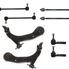 8pc Front Suspension Kit - Both (2) Front Lower Control Arm & Ball Joint, Inner & Outer Tie Rods, 2 Front Sway Bar Links - Fits Non Turbo 11.8 Inch Center to Center - for Cobalt G5 HHR ION Pursuit